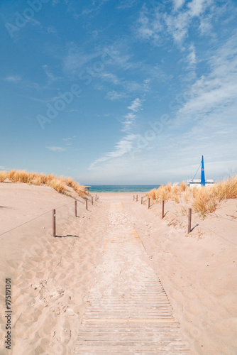 Sand Dunes Against a Blue Sky