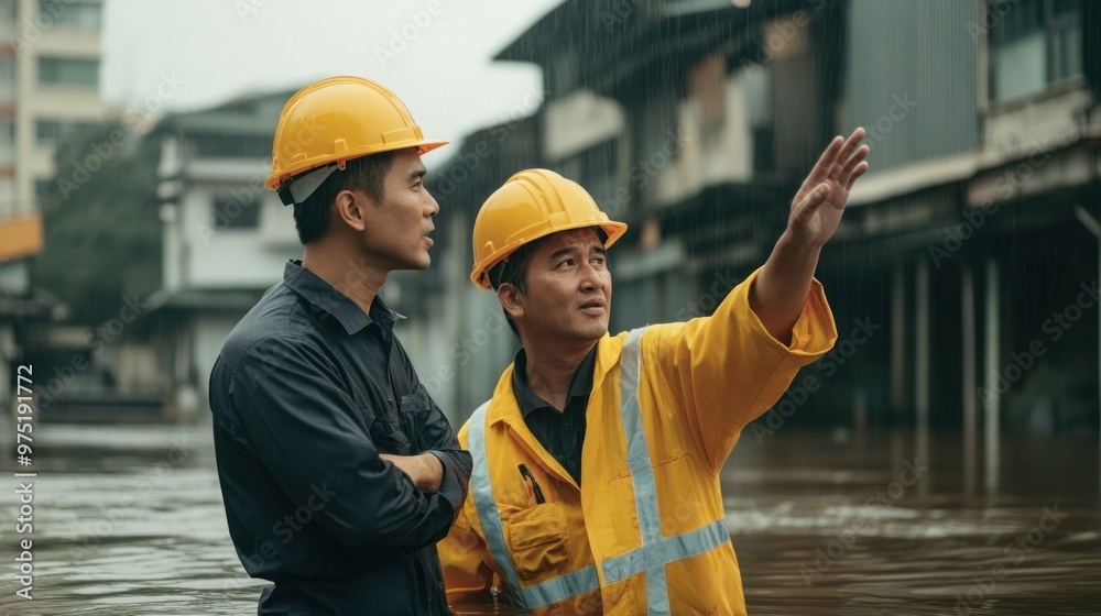 Expert Asian Disaster Management Team Leading Precise Flood Response with Professional Coordination and Detailed Accuracy Amid a Crisis Expert Asian Disaster Management Team Leading Precise Flood Response with Professional Coordination and Detailed Accuracy Amid a Crisis