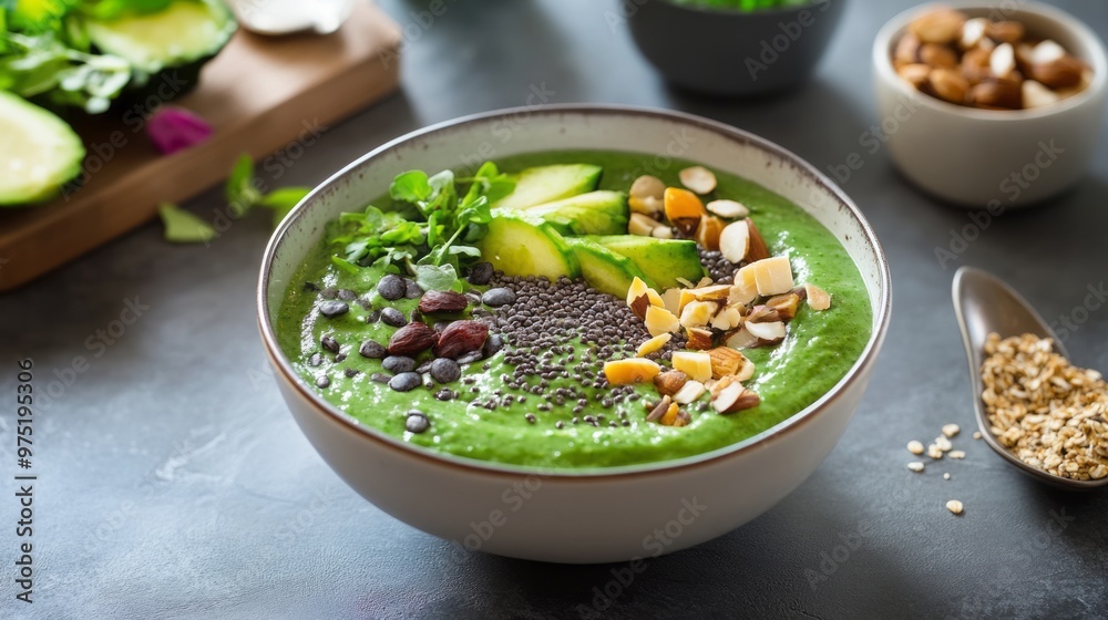 Vibrant Veggie Smoothie Bowl: Healthy & Delicious Recipe Vibrant Veggie Smoothie Bowl: Healthy & Delicious Recipe