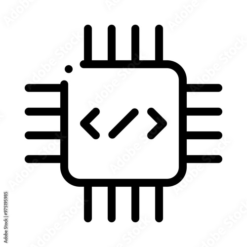 cpu line icon