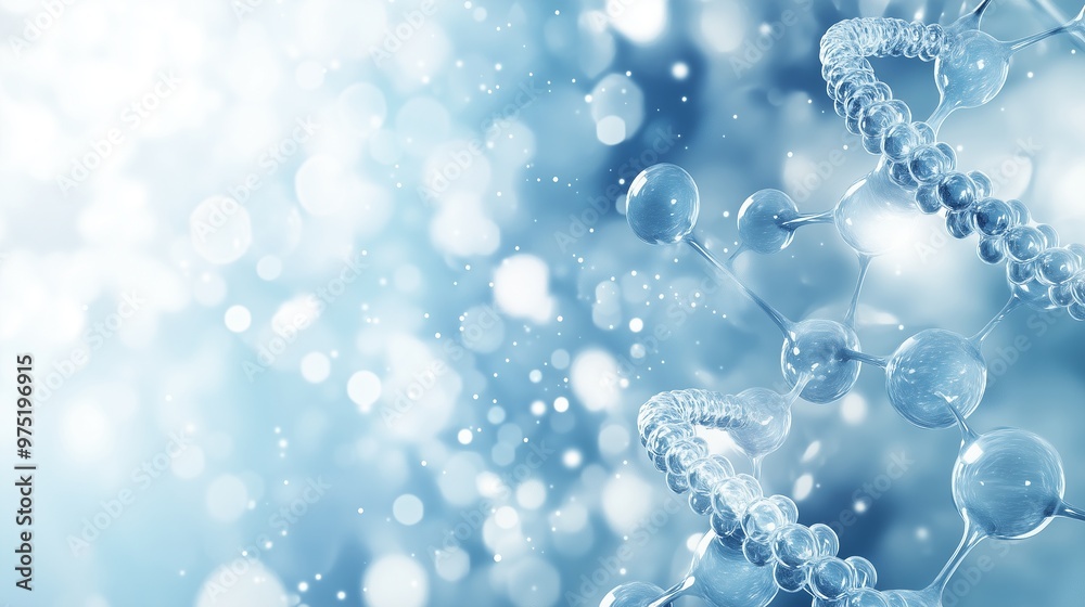 A sleek, modern scientific background with abstract molecules, atoms, and DNA strands. Soft gradients in blue and white tones, for a presentation slide. A sleek, modern scientific background with abstract molecules, atoms, and DNA strands. Soft gradients in blue and white tones, for a presentation slide.