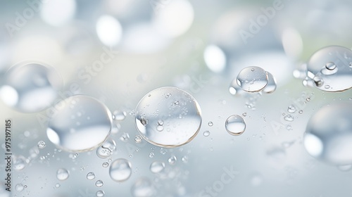 Wallpaper Mural A serene macro abstraction of glistening white water droplets, their gentle forms evoking a sense of tranquility and purity. Torontodigital.ca