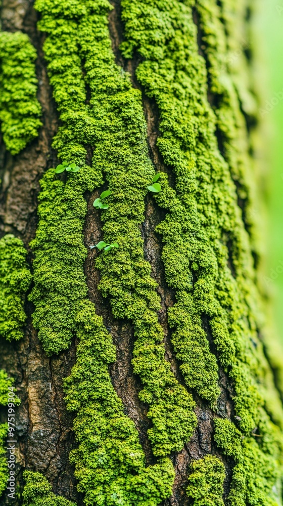 Close-up of textured tree bark covered in green moss, showcasing nature's beauty and intricate details of the forest. Close-up of textured tree bark covered in green moss, showcasing nature's beauty and intricate details of the forest.