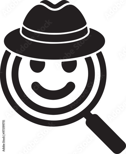 Kid Detective Logo Vector art Illustration