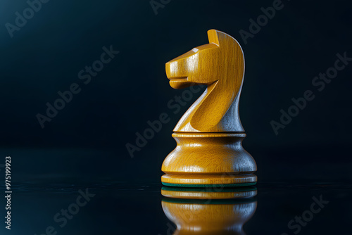 A chess game featuring a wooden board, various pieces including a king and queen, and a strategic battle between competitors photo