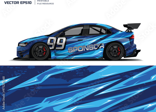 car livery graphic vector. abstract grunge background design for vehicle vinyl wrap and car branding