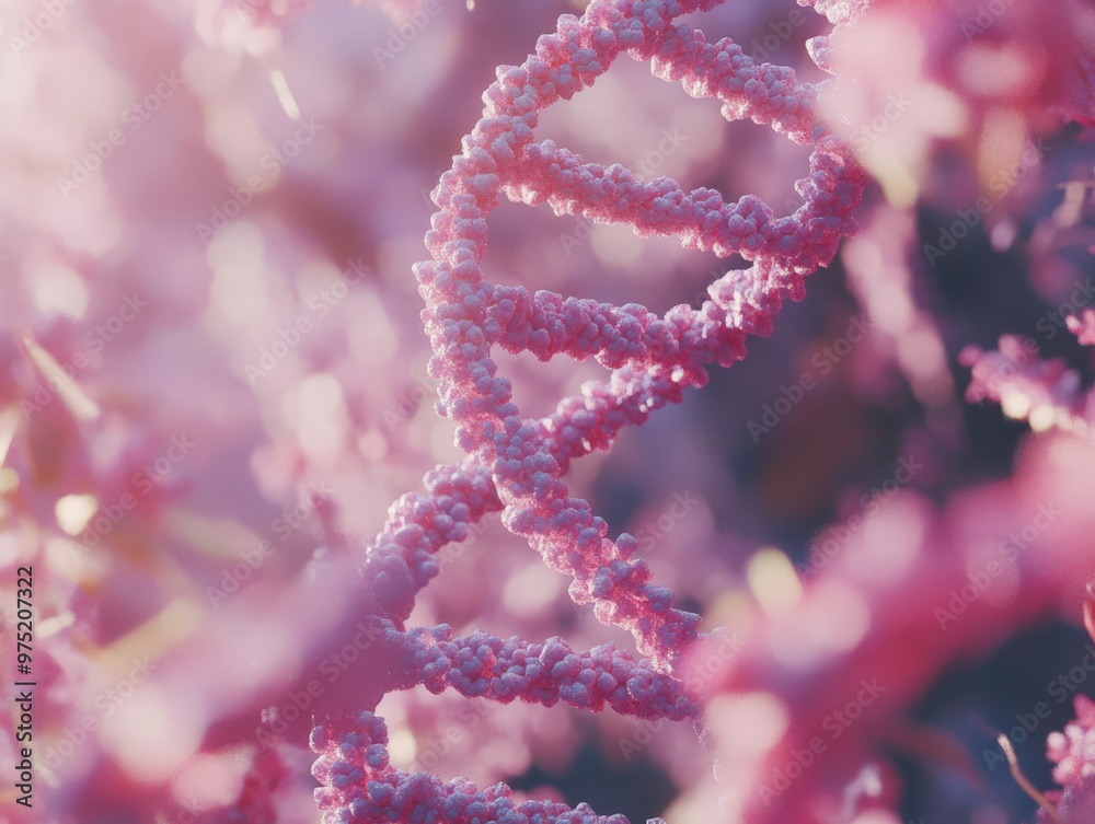 Pink DNA Structure.