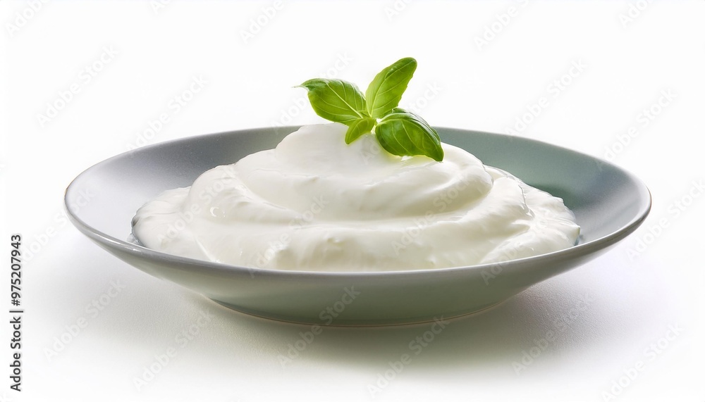 Italian Food, Stracciatella on white background isolated. Italian Food, Stracciatella on white background isolated.