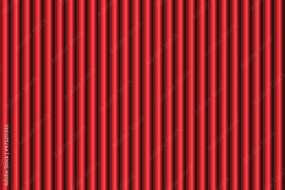 Red metal tube texture background. Industry surface pattern background. Vector Illustration