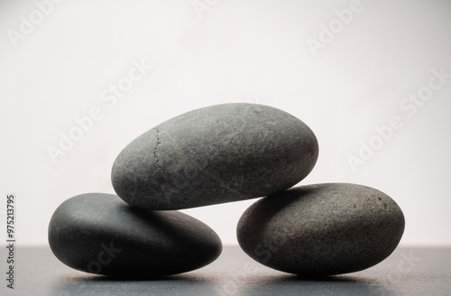 Canvas Print natural zen stones for podium background