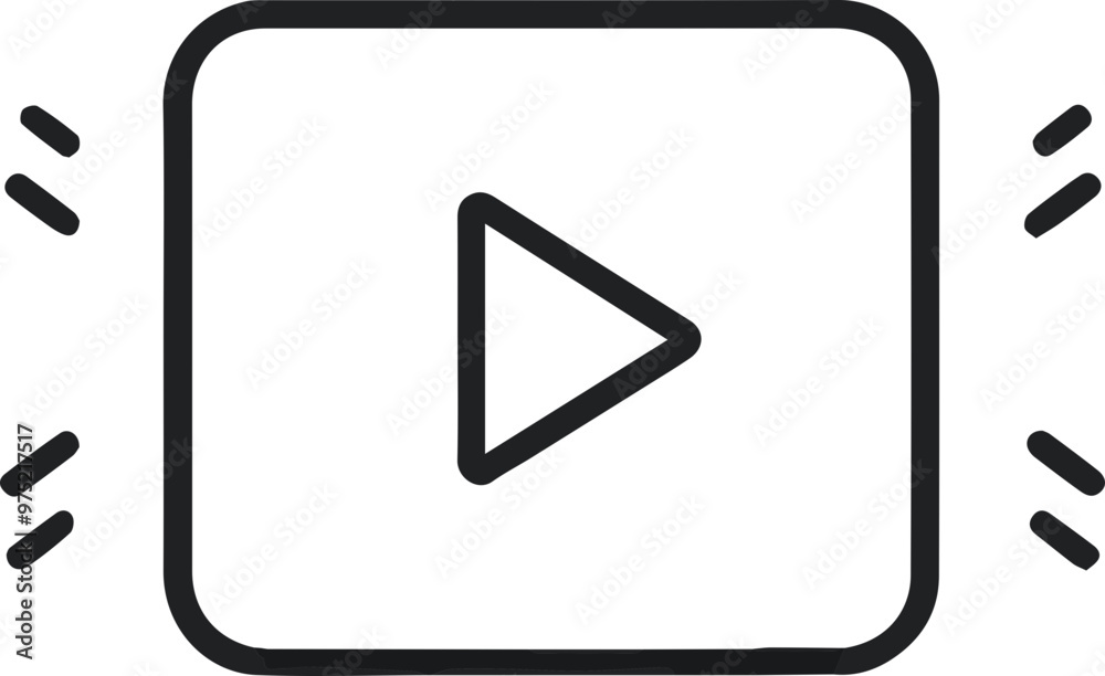 Play button icon, symbol symbolizing multimedia and video Play button icon, symbol symbolizing multimedia and video