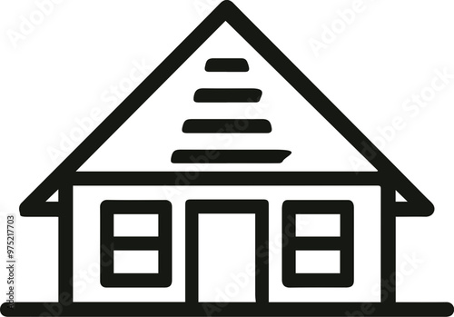 Icon image of a simplified house