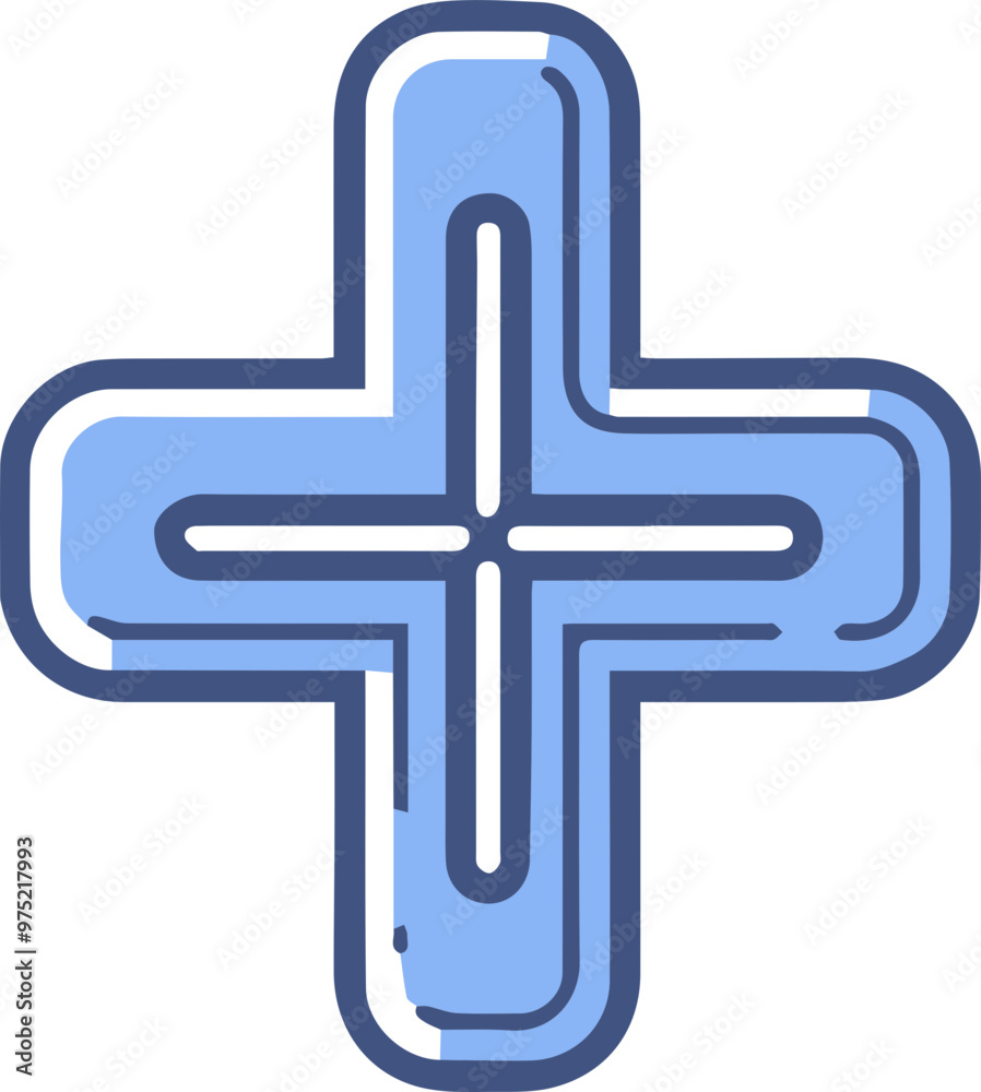 Fototapeta premium Plus icon depicting plus, addition, positive, calculation