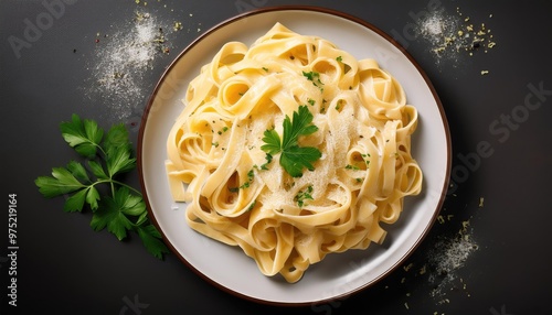 Creamy pasta dish with cheese