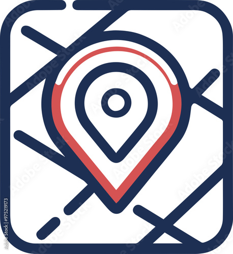 Map pin icon, location marker, navigation, directions, location-based services