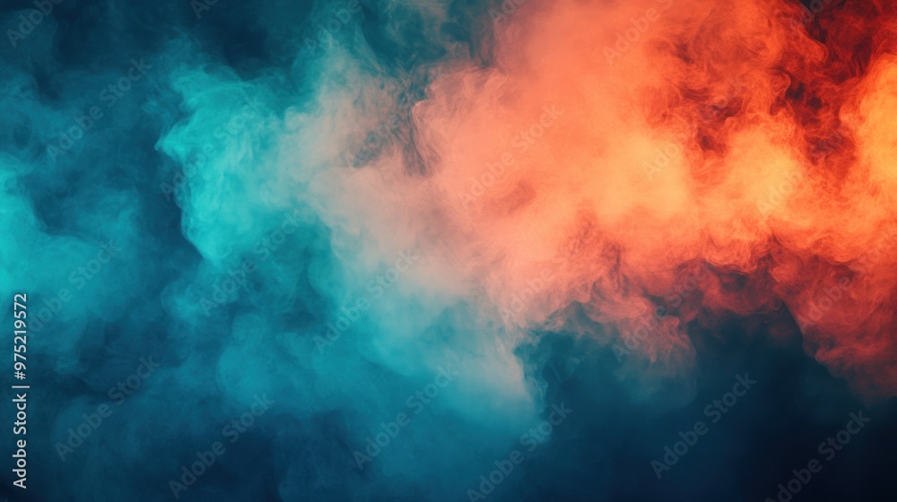 Dramatic gradient from fiery red to cool cyan, creating a high-contrast, energetic effect Dramatic gradient from fiery red to cool cyan, creating a high-contrast, energetic effect