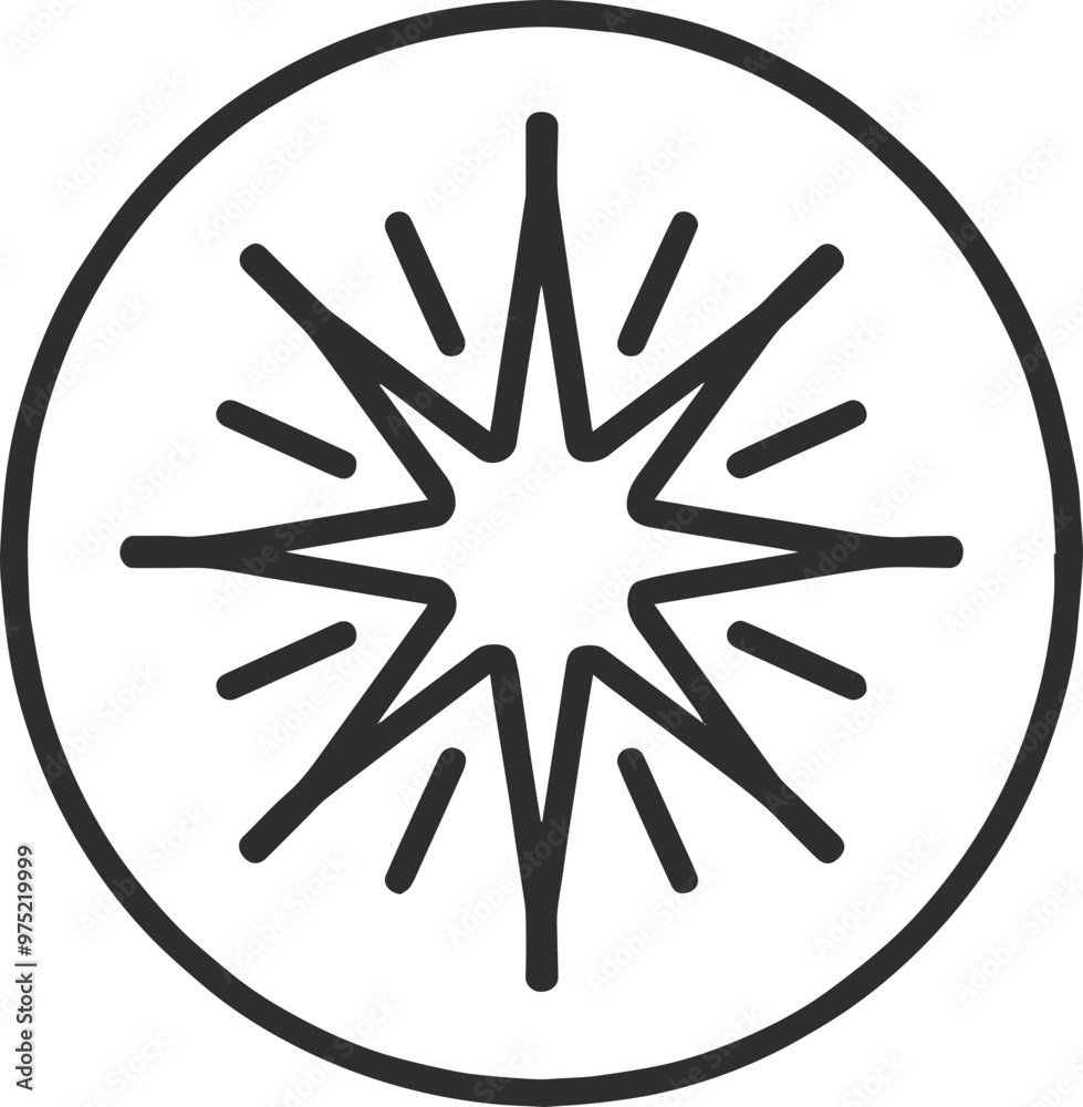 Obraz premium Star icon: A simple design that expresses bright and shining energy.