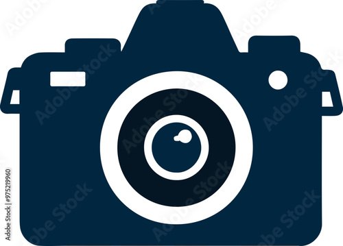 Camera icon, simple design symbolizing shooting and recording