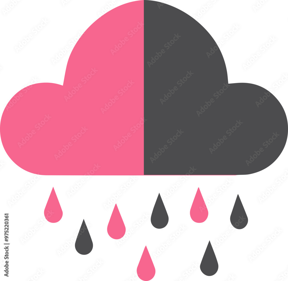 Weather icon showing clouds and rain, images related to weather conditions Weather icon showing clouds and rain, images related to weather conditions