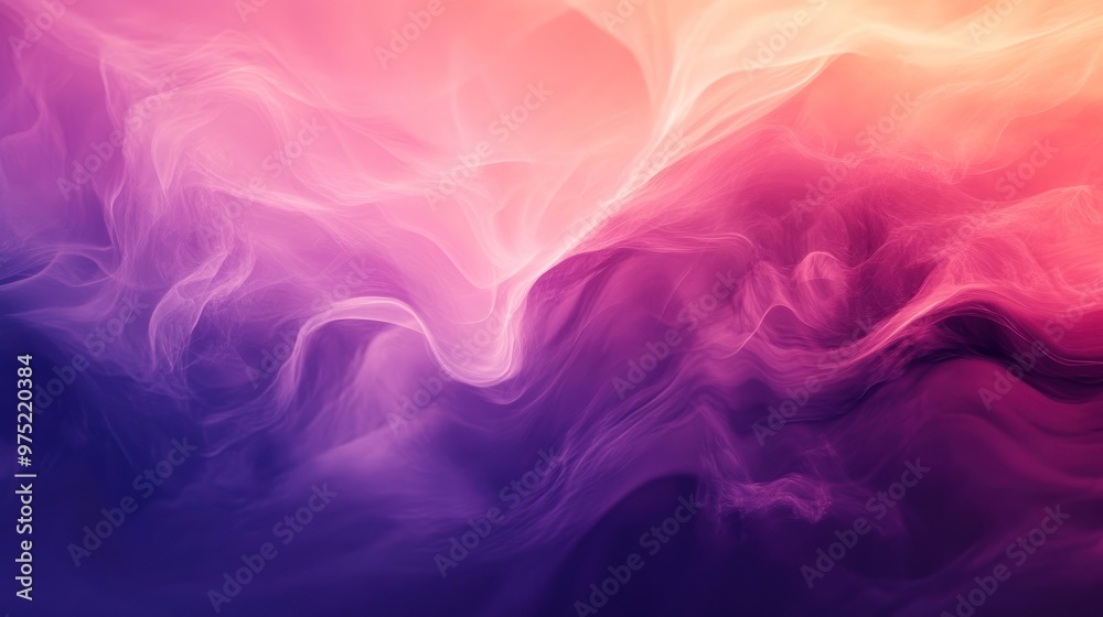 Smooth, flowing abstract gradients transitioning from deep purple to soft pink, creating a sense of calm and depth Smooth, flowing abstract gradients transitioning from deep purple to soft pink, creating a sense of calm and depth