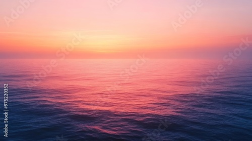 Rich, warm gradient of sunset colors blending into a dusky twilight, capturing the essence of evening