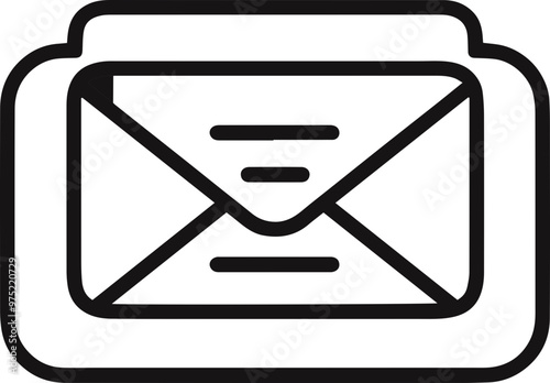 Paper bag icon illustration symbolizing messages and emails