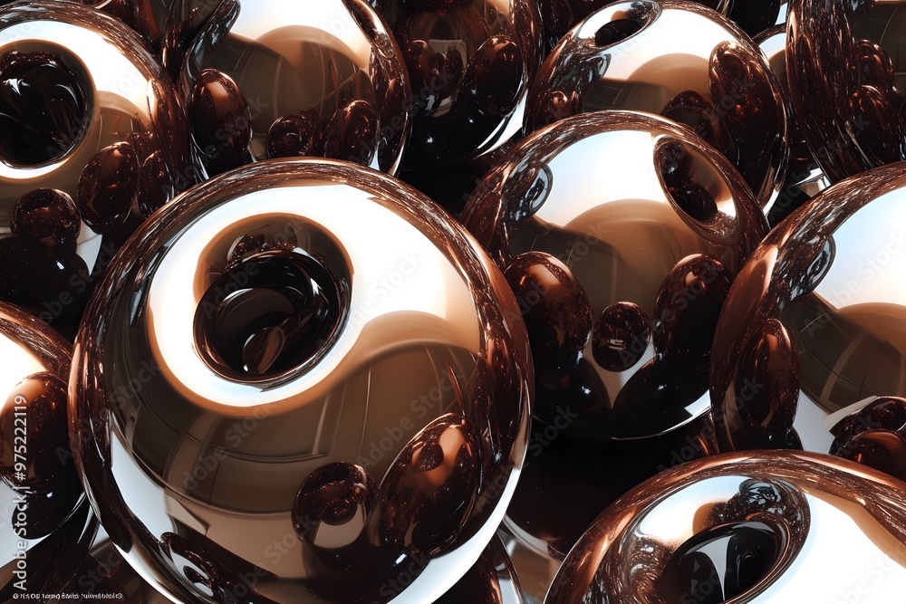 Abstract Metallic Spheres Background Texture Abstract Metallic Spheres Background Texture