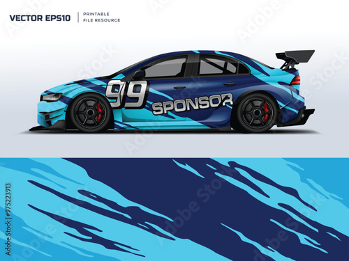 Car Livery Graphic Vector. Abstract Grunge Background Design for Vehicle Vinyl Wrap and Car Branding, Can Be Used in All Types of Your Car