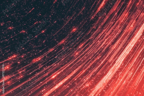 Abstract Red Light Streaks Background