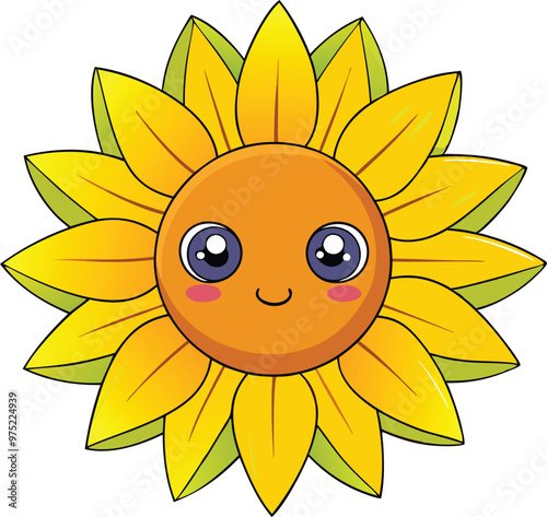 sunflower vector illustration 