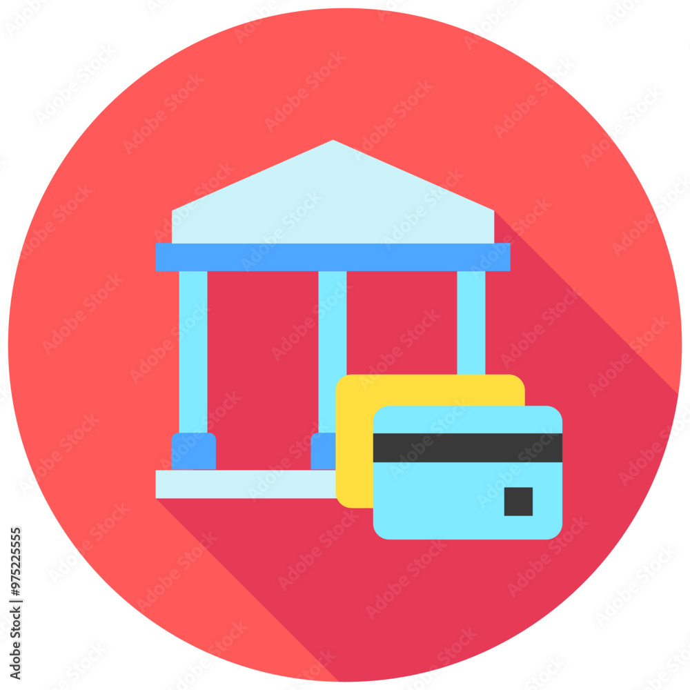 Banking rounded multi color icon. related to education, business, economy, financial theme. best for UI, UX, app and web development. Banking rounded multi color icon. related to education, business, economy, financial theme. best for UI, UX, app and web development.