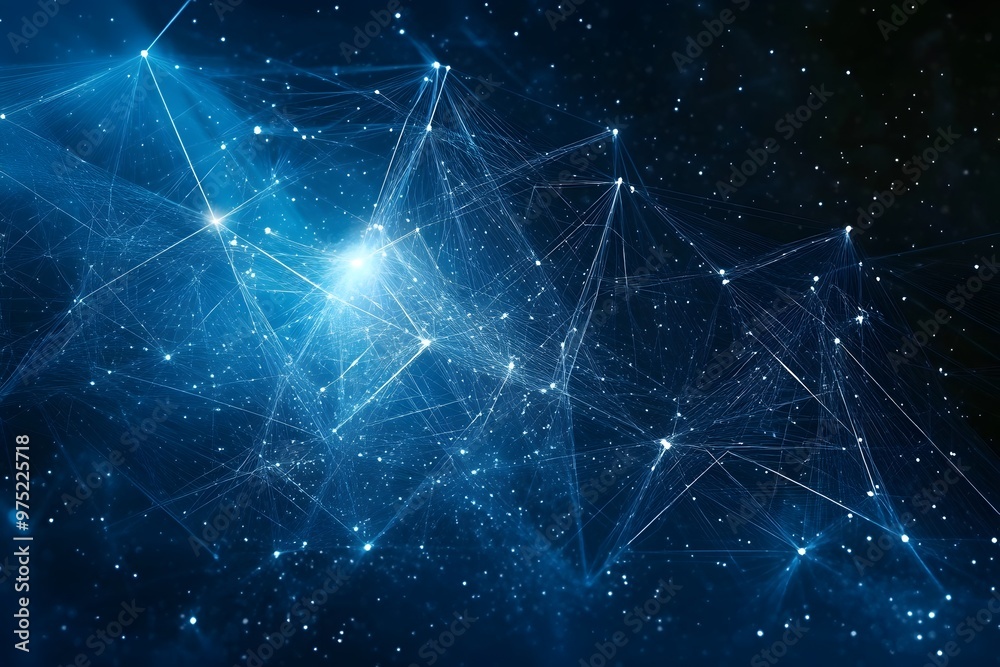 Abstract Blue Network Connection Background Abstract Blue Network Connection Background