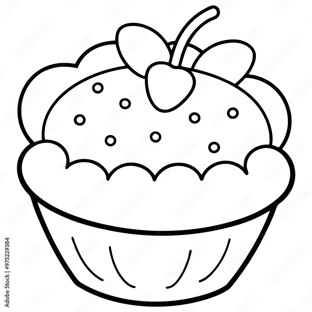 whimsical food outline coloring book page line art drawing whimsical food outline coloring book page line art drawing