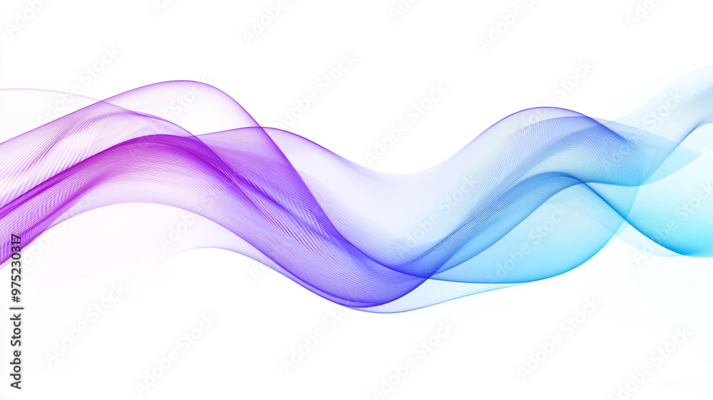 Colorful flowing waves of light creating a soft gradient in a serene abstract illustration Colorful flowing waves of light creating a soft gradient in a serene abstract illustration