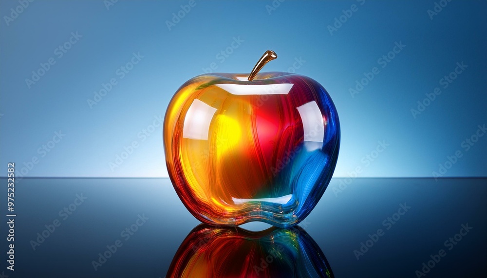 Obraz premium Glass apple for a touch of class.