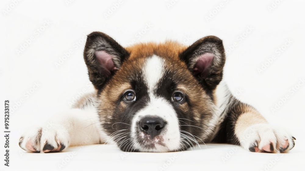 Akita puppy lying down Akita puppy lying down
