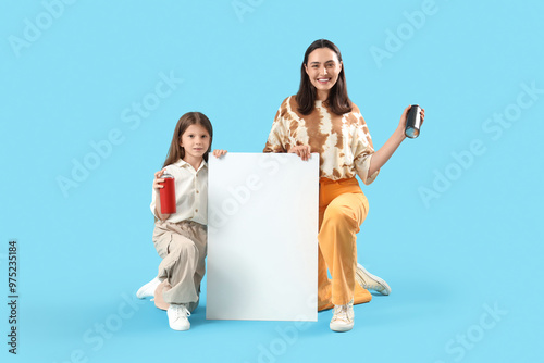Little girl and her mother ...