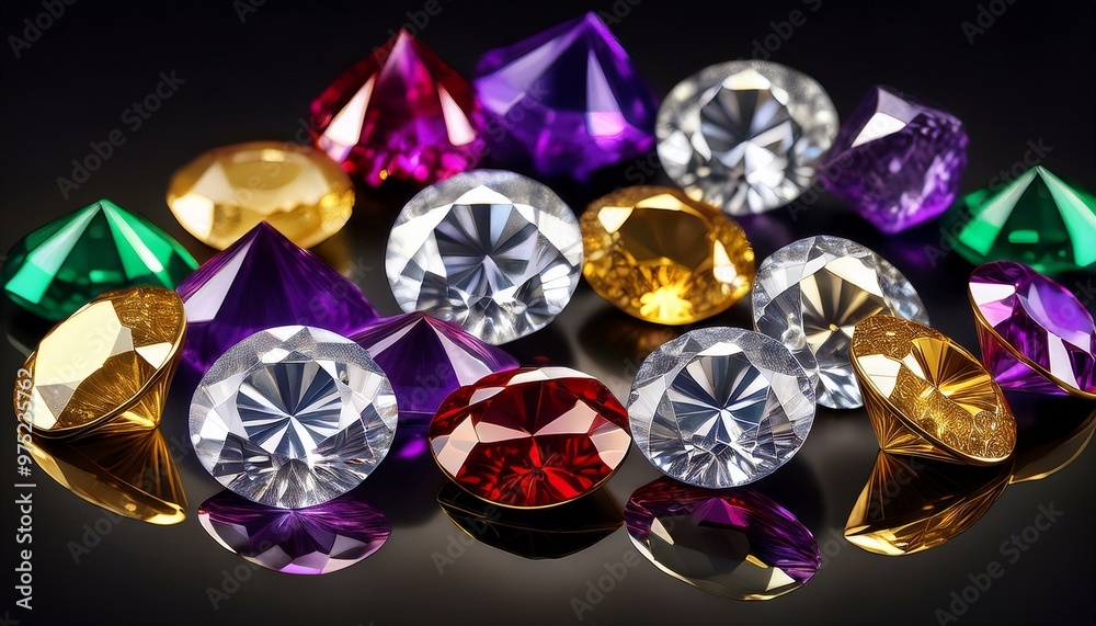 Fototapeta premium Jewels that sparkle with life.