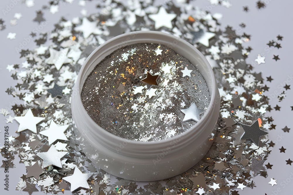 Silver Shimmer Star Confetti Dust for Festive Celebrations and Decorations