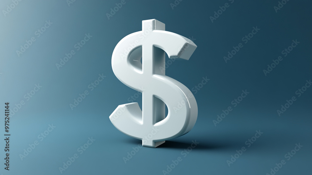 A clean dollar sign illustration reflecting simplicity in financial concepts and transactions A clean dollar sign illustration reflecting simplicity in financial concepts and transactions
