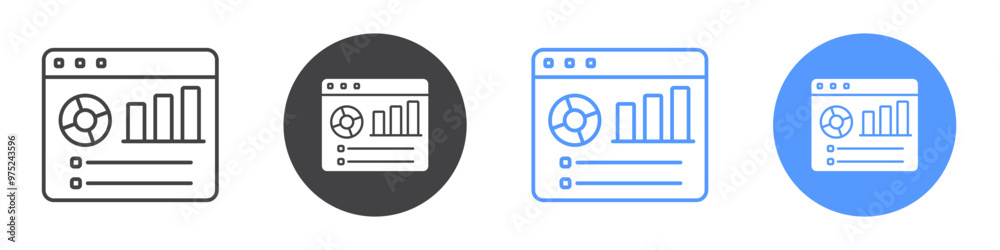 Dashboard icon flat line symbol set. Dashboard icon flat line symbol set.