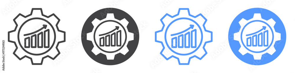Improvement icon flat line symbol set. Improvement icon flat line symbol set.
