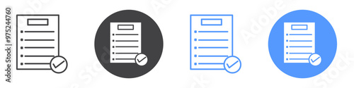 Planning icon flat line symbol set.