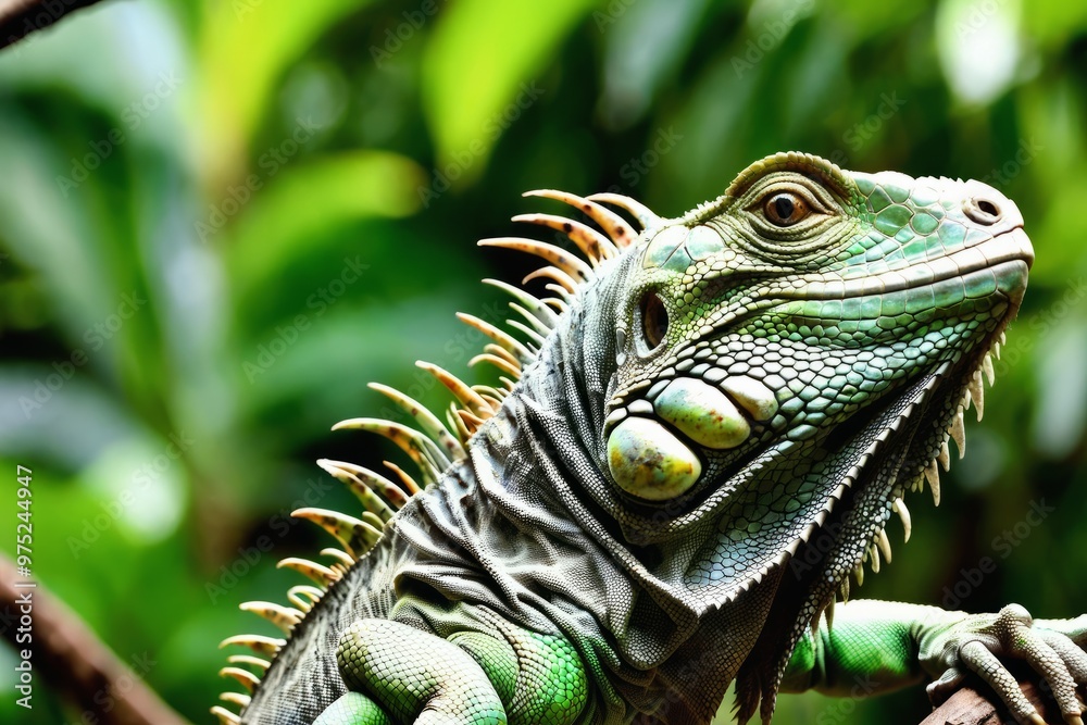 Fototapeta premium iguana on a branch