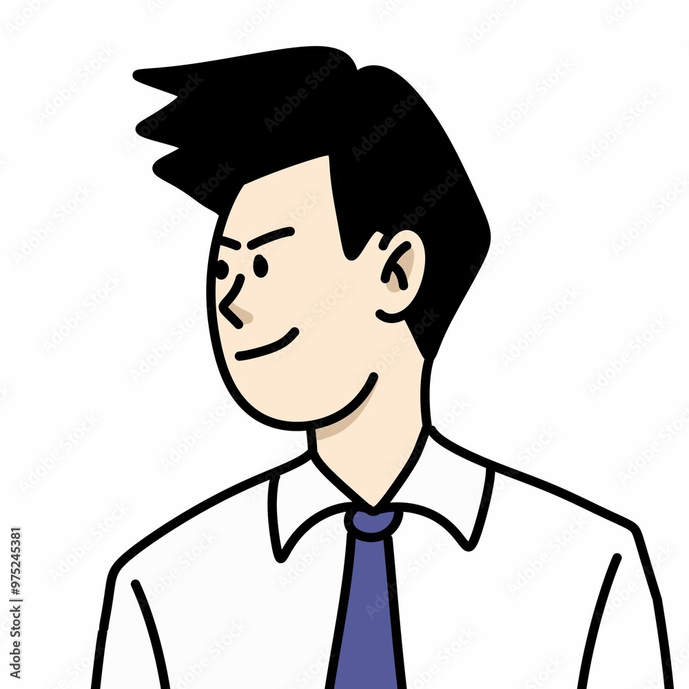 cute man cartoon on white background cute man cartoon on white background
