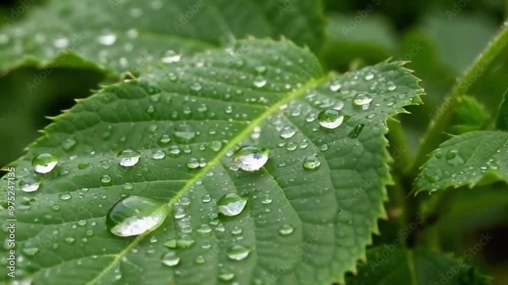 a leaf that releases water or dew in the morning with the texture of the leaf in the morning a leaf that releases water or dew in the morning with the texture of the leaf in the morning