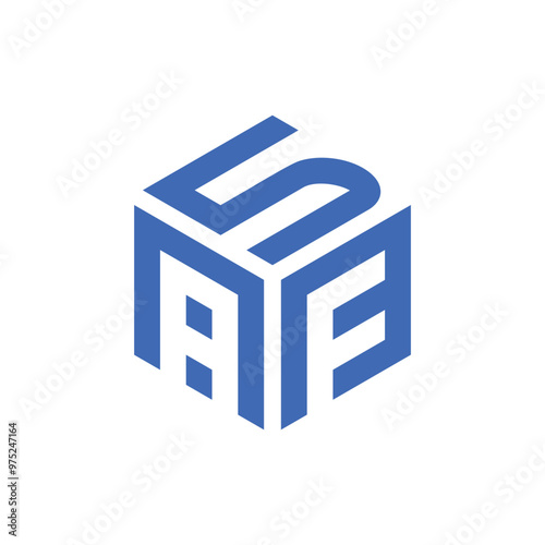 letter af5 monogram hexagon logo design template