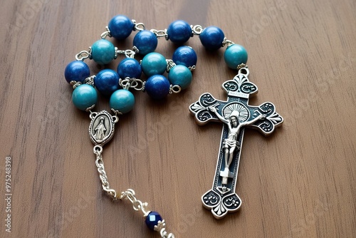 Distinctive Rosary Bead Design Spiritual Cross Ornament for Comfort and Devotion