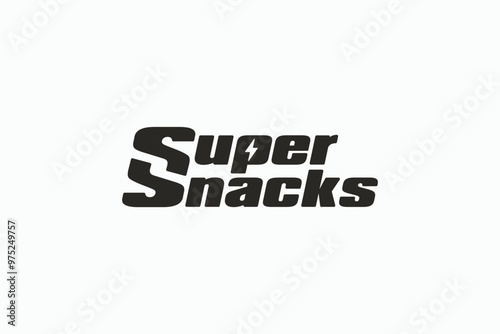 letter mark super snacks logo design template