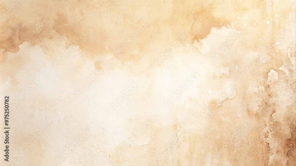 Obraz premium Watercolor abstract textured beige background.Light watercolor wall art to create a clean and modern background for your projects.